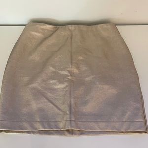 Leather gold skirt